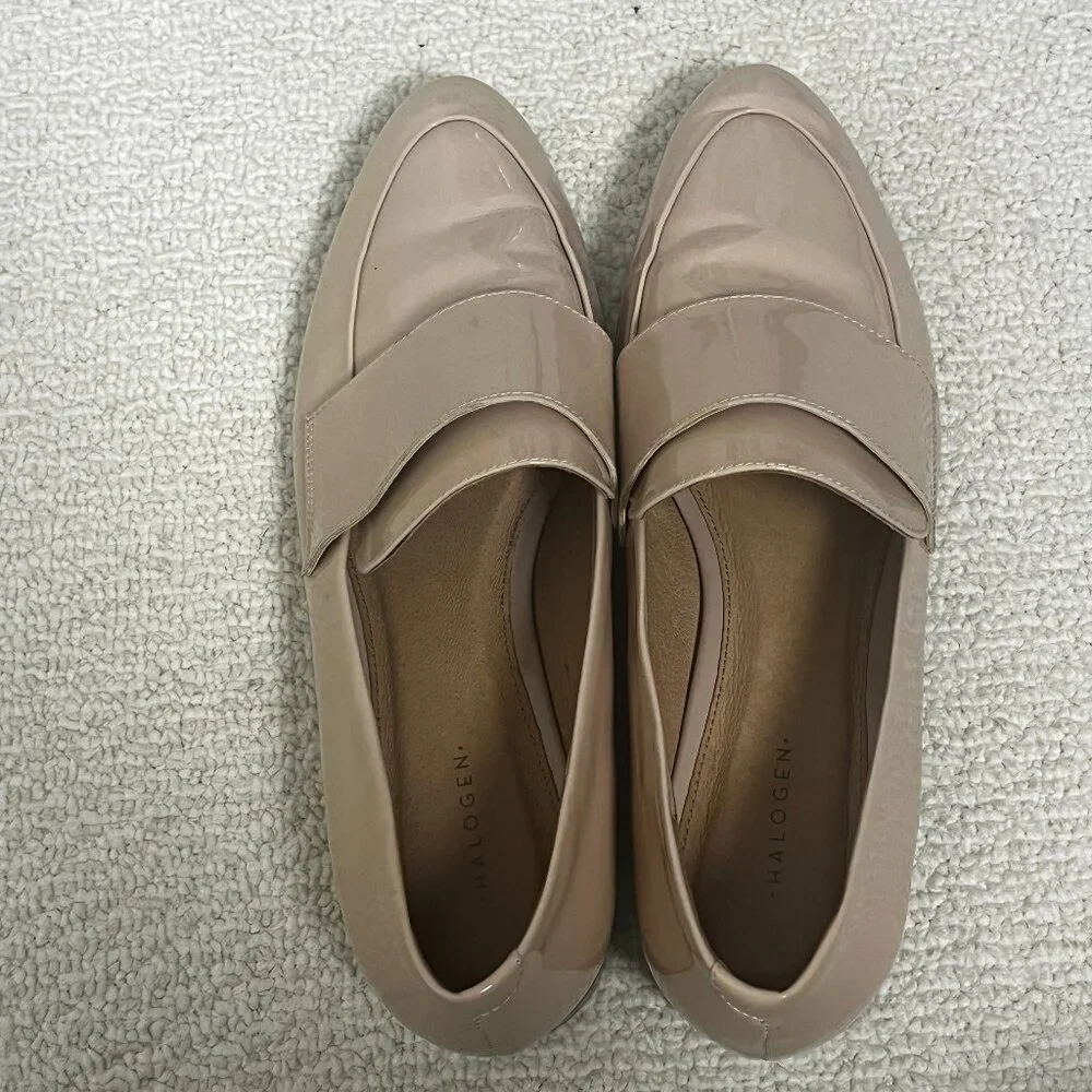 2/$30 Halogen Nude Patent Leather Loafers 8.5M